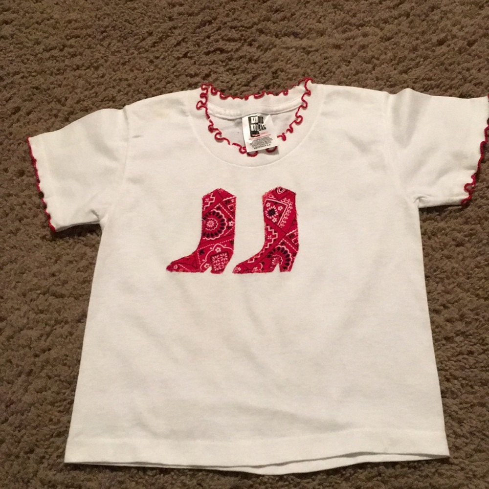 Vintage Kiddie Korral white cowgirl boots top Size 2-4